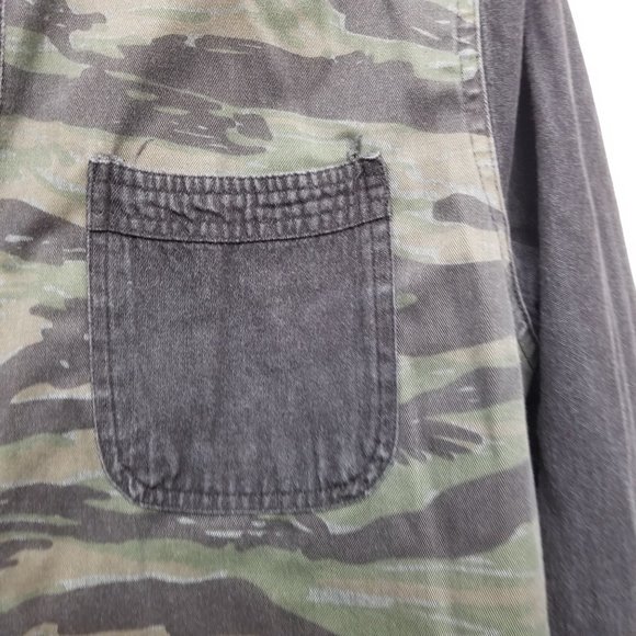 THE NARROWS Black & Green Camo Print Men's Jacket Sz Medium - Picture 5 of 7